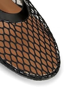 RUYI Mesh Ballinas Platte damesschoenen, slip-on walking, ballerina, zomerschoenen, comfortabel, zacht, casual, elegante platte schoenen voor vrouwen, R01 zwart, 41 EU