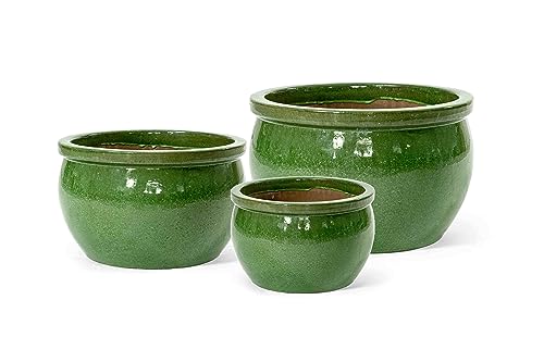 Teramico Blumentopf Pflanzgefäß Übertopf Modell Bavaria Grün Blau Verschiedene Größen - absolut frostfest – Bild 4