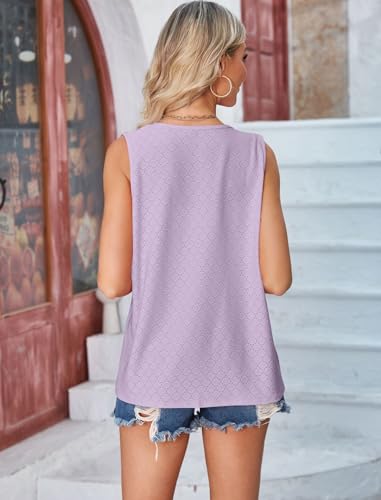 Image of jinghuiyue Women's Lightweight Cardigan Summer Hollow Out Sleeveless Cardigan High Low Hem Draped Open Front Vest with Pocket