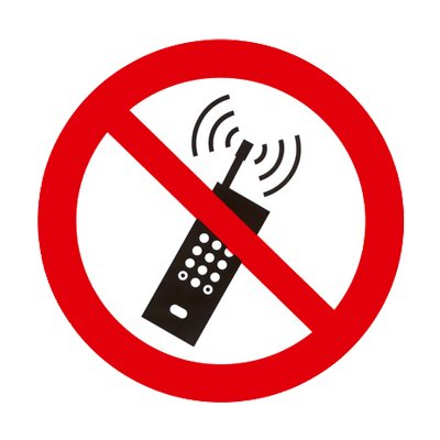 Preisvergleich Produktbild " Mobilfunk verboten " Verbotszeichen - Verbotsschild Folie selbstklebend 200 mm