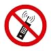 Produktbild " Mobilfunk verboten " Verbotszeichen - Verbotsschild Folie selbstklebend 200 mm