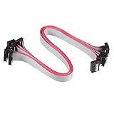 uxcell IDC 14 Pins Connector Flat Ribbon Cable Female Connector Length 30cm 2mm Pitch,5pcs