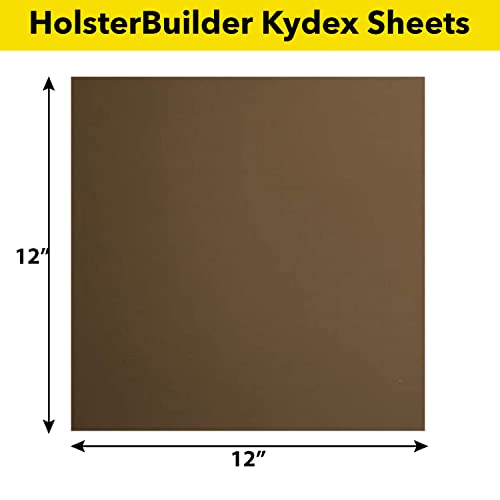 Holsterbuilder Kydex Sheets - Flat Dark Earth 8"X8" .080 Diy Kydex Sheets - Gun Holster, Kydex Sheath & Mag Pouch Making Diy Kydex Holster Kit - Thick And Premium Thermoform Sheets #TOP1