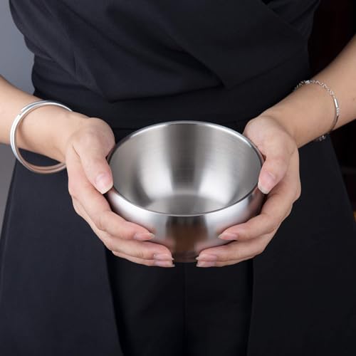 IMEEA Insulated Bowl for Ice Cream 15oz Double Wall SUS304 Stainless Steel Bowl for Soup, Cereal, Set of 2