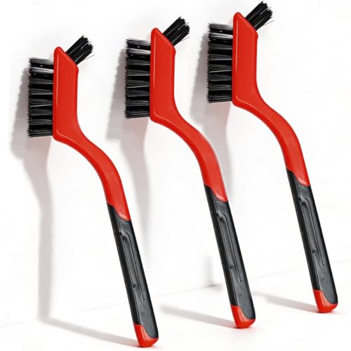 Craedli 3PCS Nylon Brushes for Cleaning, Non-Scratch Small C