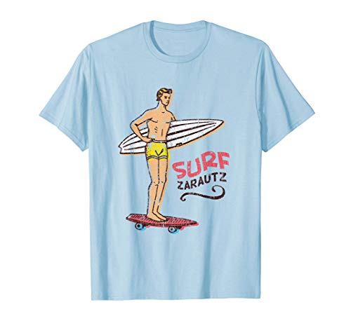 Surf Zarautz Playa Retro Vintage Surf 70s 80s Camiseta