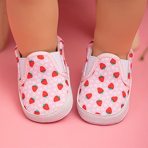 Meckior Infant Baby Girls Boys Canvas Shoes Soft Sole Toddler Slip On Newborn Crib Moccasins Casual Sneaker Austin Boy's Flat Lazy Loafers First Walkers Skate Shoe - Thumbnail 2