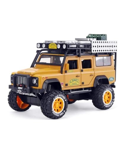 Image of 1:24 Camel Trophy Defender Die-Cast Model Car - Alloy Off-Road SUV Toy with 6 Openable Doors, Pull-Back Action & Detailed Interior [ Colour As Per Stock ]