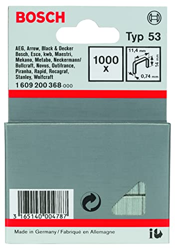 Agrafe BOSCH Type 53 11 4 x 0 74 x 14 mm Acier Pack de 1000 unités - vue 4