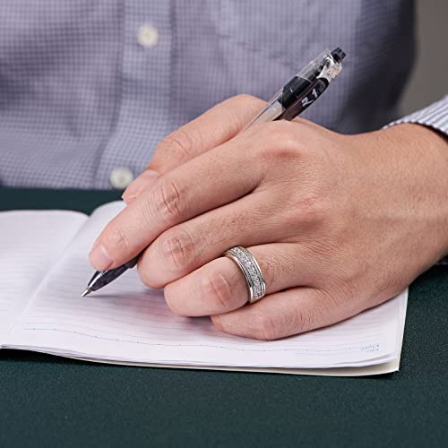 Mens Moissanite Wedding Rings 925 Sterling Silver Promise Wedding Band 1.25cttw D Color VVS1 Round Cut Size 8-134