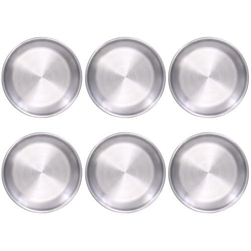 Alimat PluS 5.5 Inches Small Stainless Steel Plates Set of 6