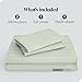 Extra Deep Pocket Queen Sheet Set, 4-Piece Bedding Set, 100% Egyptian Cotton, 400 Thread Count, 22-Inch Deep Pocket Fitted Sheet with Elastic All Around, Soft, Breathable, Durable, Ivory Stripe