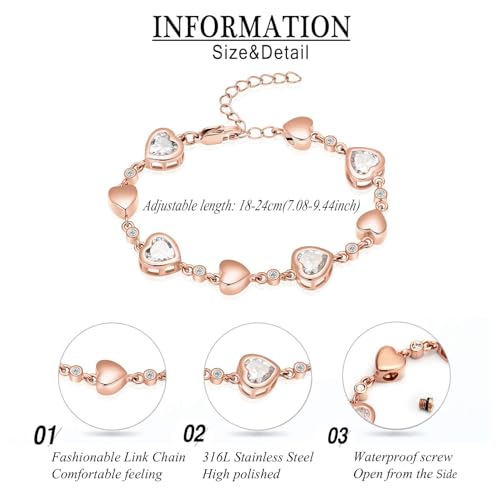 zeqingjw Heart Cremation Bracelet for Ashes - Urn Bracelet Memorial Keepsake Jewelry - Ashes Holder for Women2