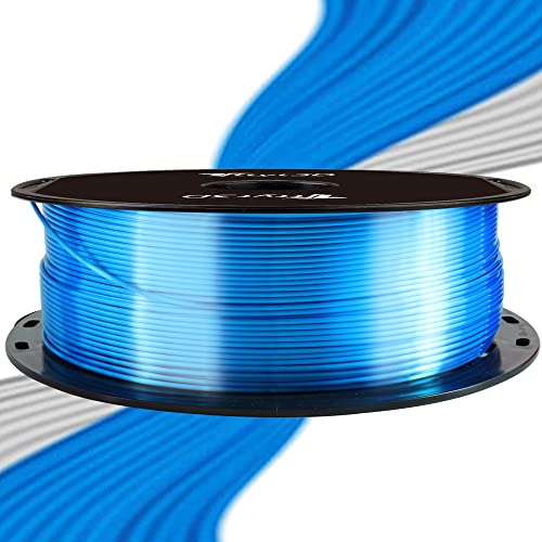Image of Shine Blue PLA 3D Printer Filament 1.75mm 1KG 2.2LBS Spool Widely Compatible Silk 3D Printing Material TTYT3D