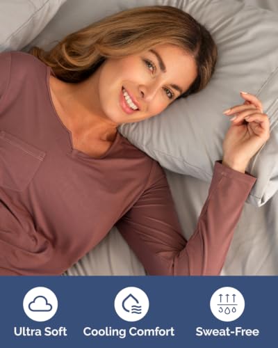 Image of CGK Linens 2 Pack Extra Deep Cal King Fitted Sheets - Light Grey