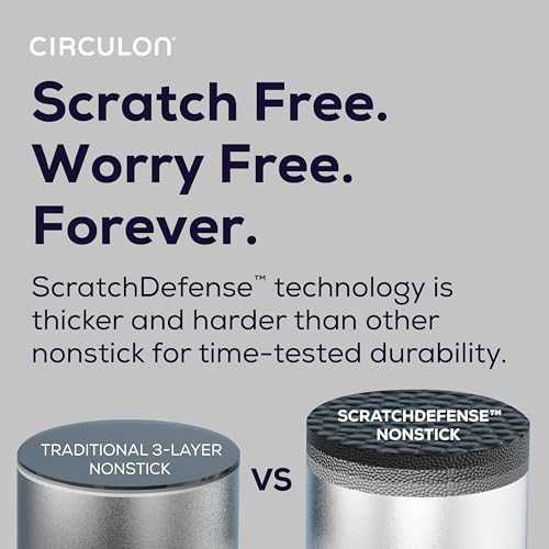 Circulon Scratch Defense Stainless Steel Pan Set: 7 Piece Induction Hob Pan Set with Extreme Non Stick, Induction and All Hob Suitable