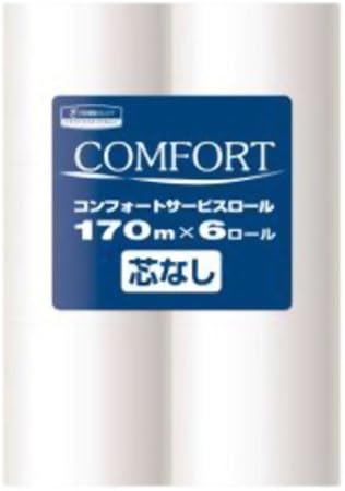 Amazon コンフォート サービスロール 170ｍ 6ロール 8入り 芯無しタイプ コンフォート トイレットペーパー