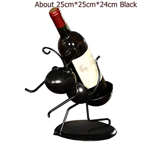 Feer Funny Metal Statue Wine Bottle Holder Decorative Iron Insect Wine Rack Home Wine Set (Color : E, Size #TOP1