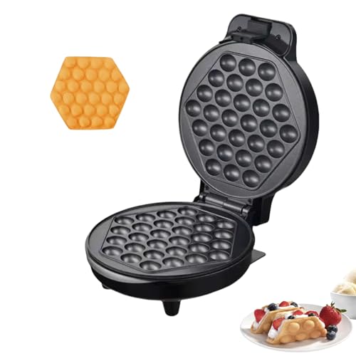 Lifeeverkeep Compact Bubble Waffle Maker Machine, Electric Egg Waffle Maker With Nonstick Surface For Easy Cleaning - Great Holiday Gift