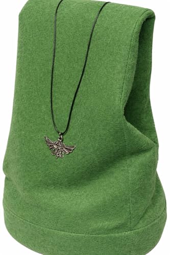 Niche-Finds Link Inspired Hat Elf Hat Tunic Cap for Adults and Young Adults + Free Hylian Crest Necklace Green