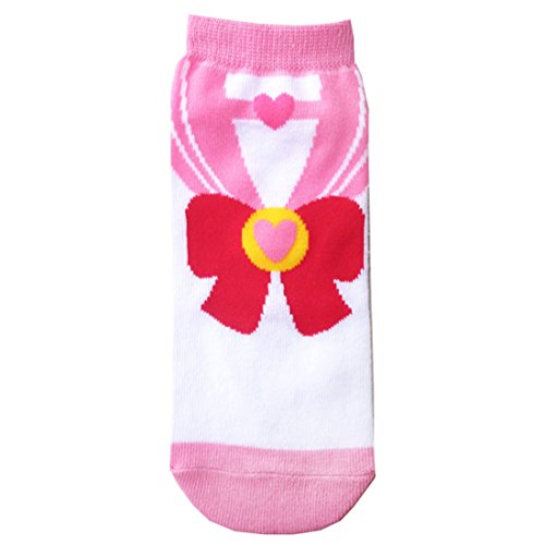 セーラームーン靴下 チビ コスチューム ホワイト・ピンク