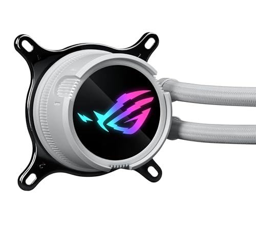 ROG Strix LC II 360 ARGB White Edition, dissipatore a liquido all-in-one per CPU con Aura Sync, supporto Intel LGA 1700 e AMD AM4/TR4 e 3 ventole ROG RGB da 120 mm indirizzabili, Bianco - Mouse gaming - Immagine 3