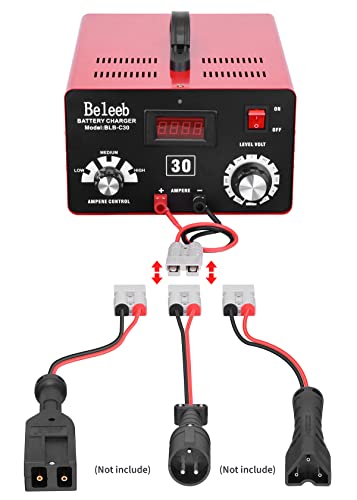 Beleeb Golf Cart Charger Replacement For 48 Volt Ezgo Rxv & Txt Golf Carts With 3 Pin Rxv / Triangle Style Plug #TOP4