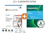 Microsoft 365 Single 12+3 Monate Abonnement | 1 Nutzer | Mehrere PCs/Macs, Tablets und mobile...