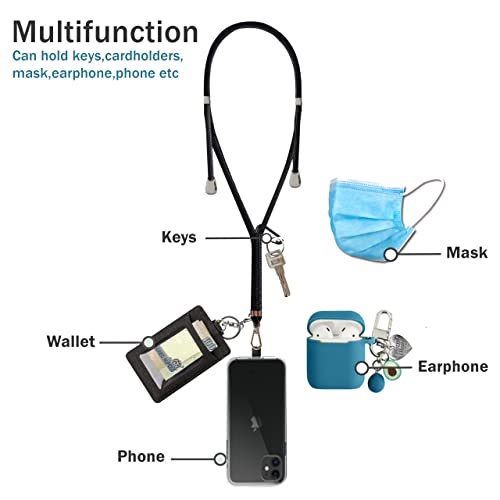 Image of MELLO Mobile Lanyard, Universal Cell Phone Lanyard with Adjustable Neck Strap, Phone Tether Safety Strap Compatible with Most Smartphones, Black