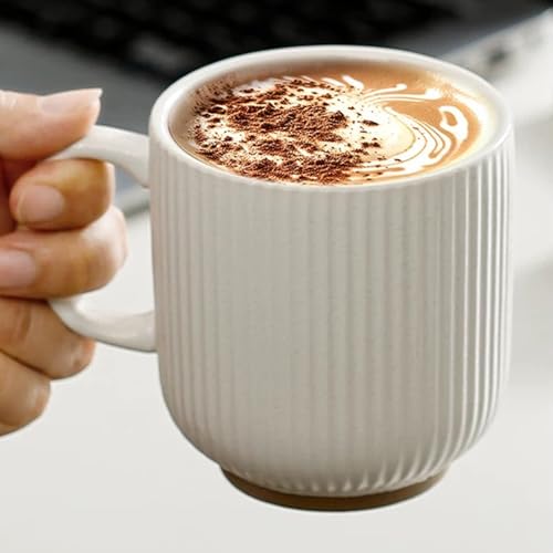 Juego de 4 mugs de cerámica negro y blanco 350 ml miniatura 3