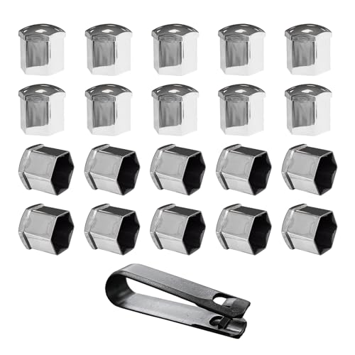 Augeny 20 PCS Wheel Nut Covers Bolt Caps, 19mm Wheel Lug Bolt Covers Caps with Removal Tool, Auto...