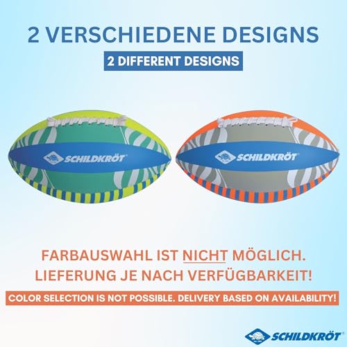 Schildkröt Neopren American Football, Größe 6, 26,5 x 15 cm, farblich sortiert, griffige textile Oberfläche, salzwasserfest, ideal für Strand & Garten, 970345