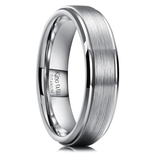 King Will Titanium Wedding Band for Men Women