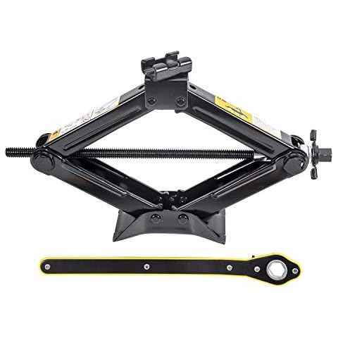 LEADBRAND Scissor Jack Car Jack, Ratchet Handle Saving Strength Design (1.5Ton) Cover
