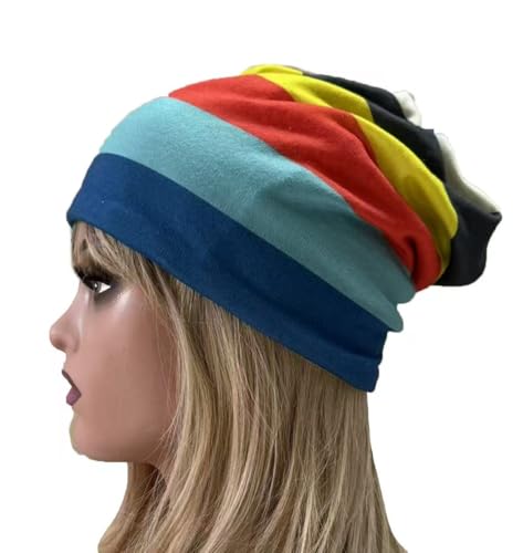 6 Pack Slouchy Beanie Hat, Breathable Quick Dry Sleep Cap, Thin Skullies Beanies Soft Running Bonnet for Men Women — view 4