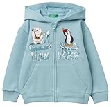 85 % coton, 15 % polyester United Colors of Benetton Pull Cardigan Enfants et Garçons, Bleu, 5 Ans