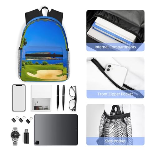 Sac à dos ordinateur 15,7 pouces EdWal Noir imprimé golf