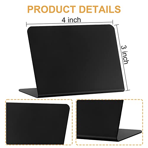 20 Pack Mini Chalkboard Signs for Food, ALOTCHE Tabletop Chalkboard Labels L-Shaped Rustic Tabletop Buffet Table Signs for Weddings, Birthday Parties, Message Board Signs, Bakery and Retail