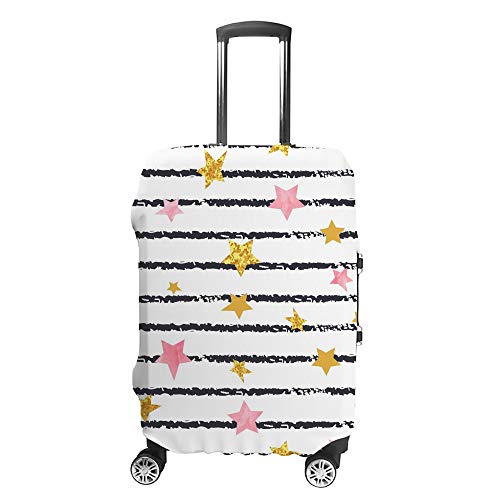 Housse de Protection pour Bagages Voyage à Motif Étoiles Rayées Taille Unique