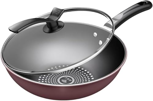 からのInox ホーム＆キッチン ステンレススチール製中華鍋フライパン