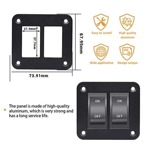 Mankk On-Off Switch 12V 20A 4 Pins Dpst Rocker Switch Panel Rv Light Switch For Rv Trailers Camper Boats Kcd2-7-201-B2-Dz #TOP3
