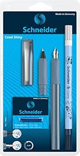 Schneider Ceod Shiny 74863 Zestaw Pióro i Długopis, Szary, 9 Sztuk