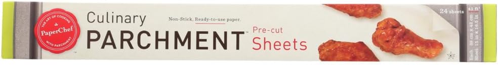 Culinary Parchment Non-Stick Pre-cut Sheets 15x16.5", 24-ct