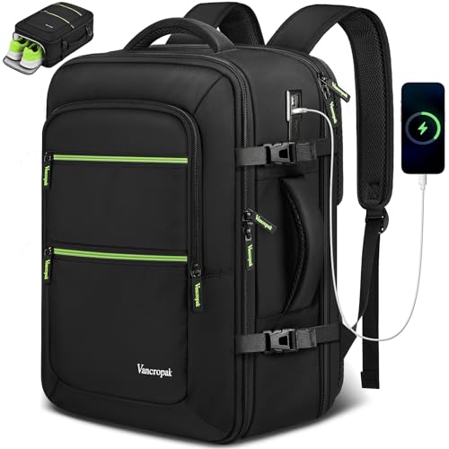 Vancropak Travel Backpack with Shoe Compartment