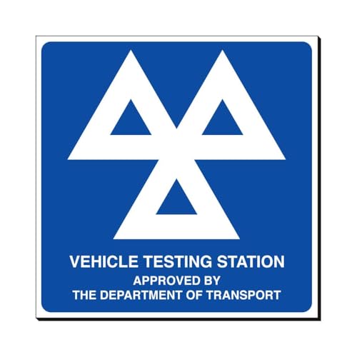 Image of Vehicle Testing Station MOT Sign 350x350mm Waterproof 3 mm Foamex Board Qty 1