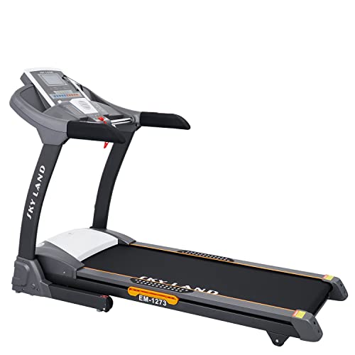 SKY LAND 7 HP Peak Treadmill for Home Gym | Foldable Running Machine with 20-Level Auto Incline, Bluetooth Speaker, Built-In Fan, USB & SD Slot | Heavy-Duty 150 KG Capacity EM-1273
