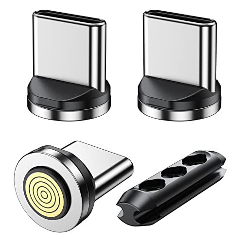 Embout magnétique rotatif 360 type C, pack de 3 adaptateurs 9 broches pour recharge fluide