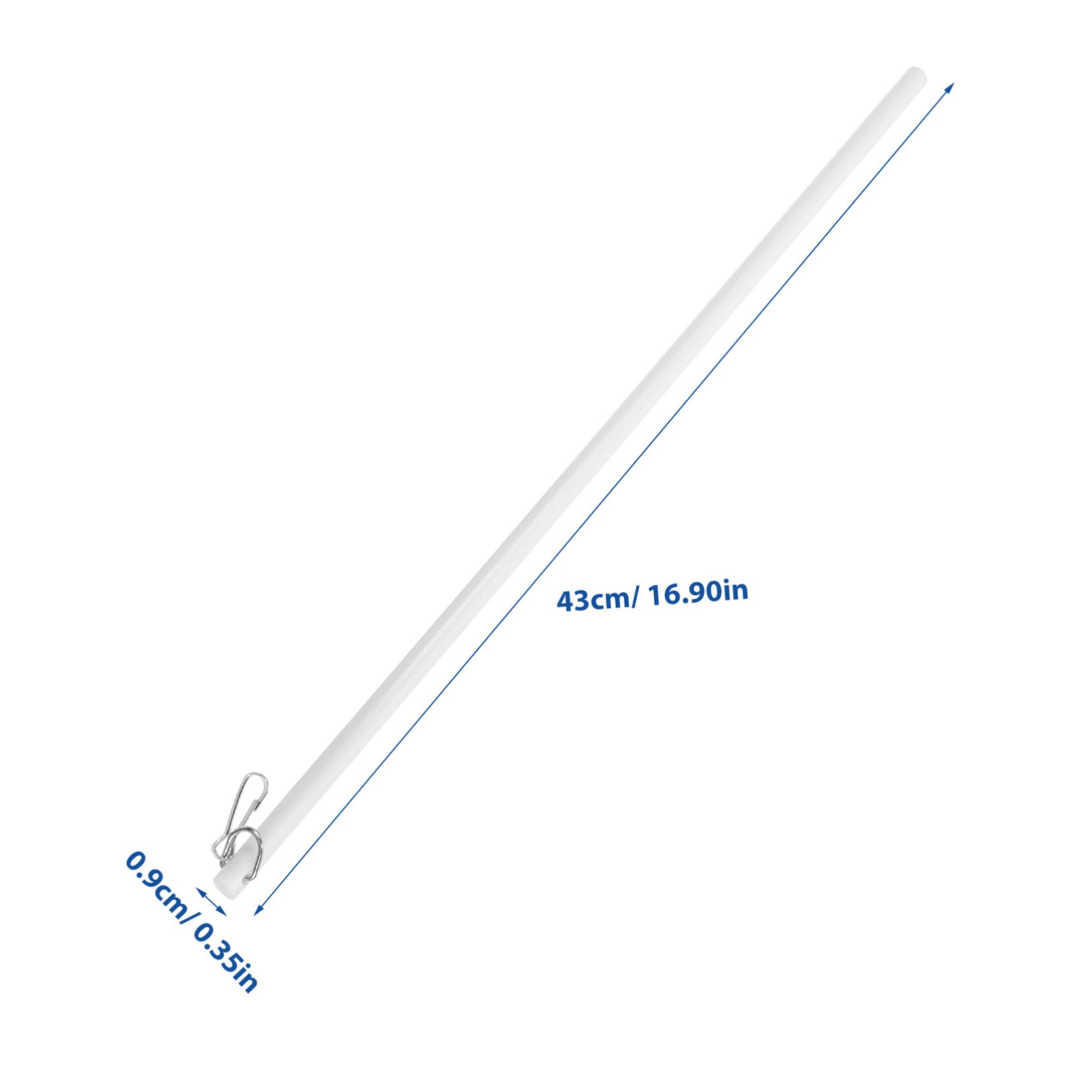 DECHOUS 5pcs Tige Aveugle Taquets De Cordon Aveugle Tringle à Rideaux Double Ajustable Rideaux Occultants Connecteur Crochets De Tringle à Rideau Penderie Penderie Pôle Acrylique Blanche