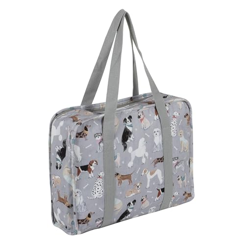 Image of Hobby Gift Project Case Sewing and Yarn Storage Bag with Internal Pockets Handles and Organiser Inserts for Knitting Crochet Craft Classes and Travel