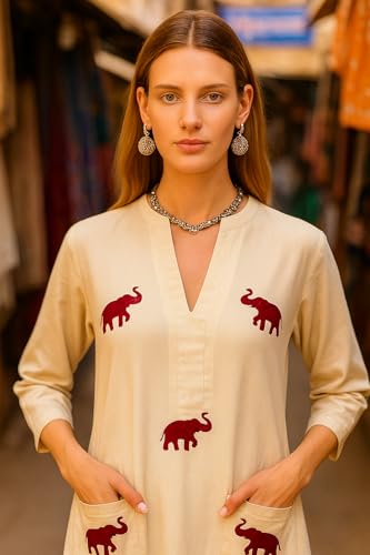 Ensemble kurta confortable et pantalon droit pour masquer les rondeurs avec style